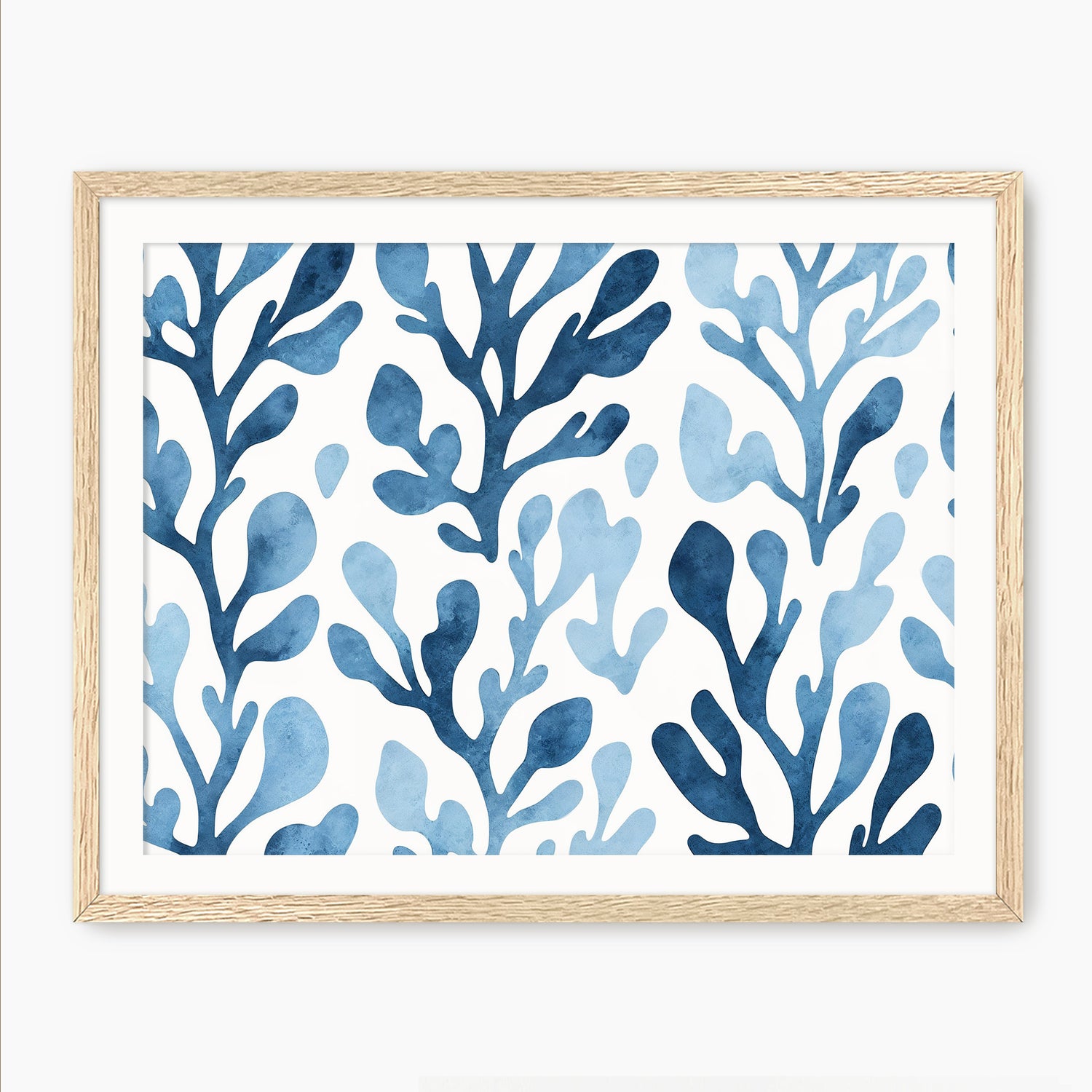 Coastal Blue Seaweed Motif - Sage and Rose Prints