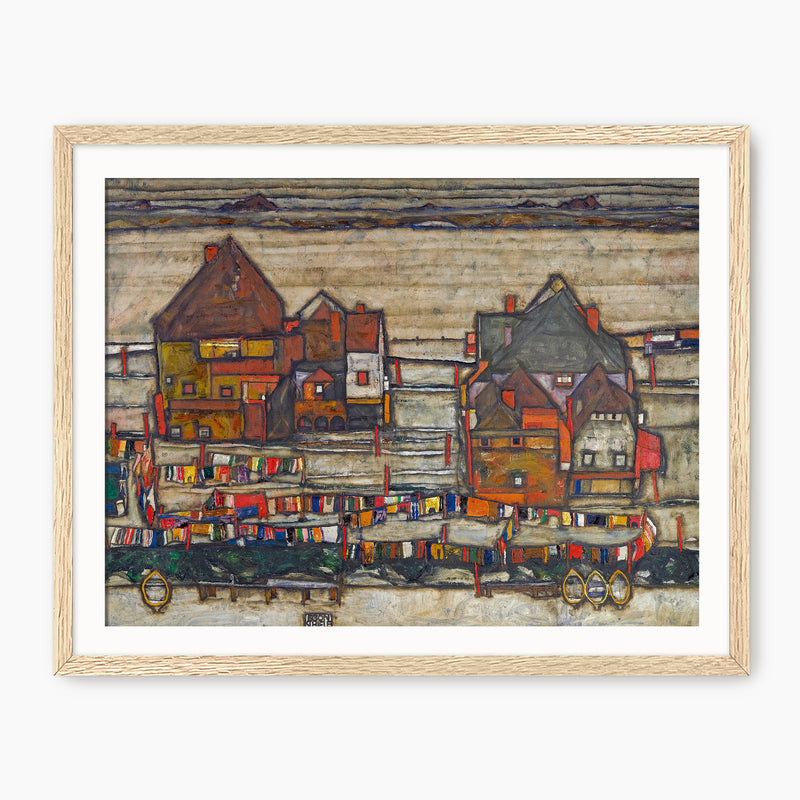 Geometric Grid Urban Landscape - Sage and Rose Prints