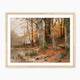 Walter Moras fall print, fall artwork with wood frame, fall wall art, fall forest, autumn trees, vintage style, rustic, fall painting, fall wall decor in burnt orange and light beige, Sage & Rose Prints