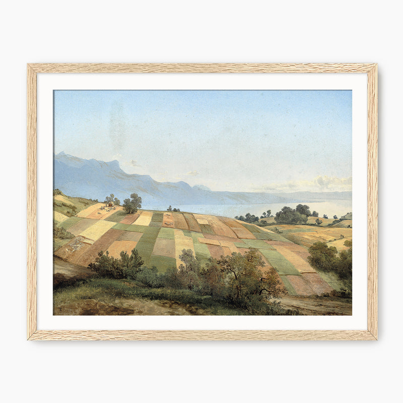 Vintage Farm Landscape - Sage and Rose Prints