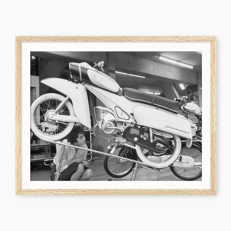 Classic Motorcycle Monochrome Photo - Sage and Rose Prints