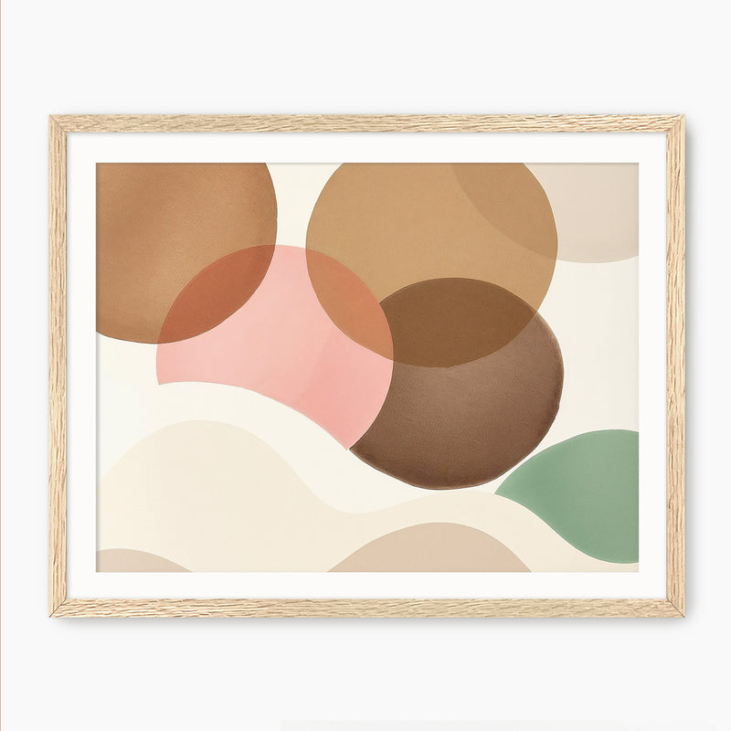Sandstone and Pink Modern Art - Sage and Rose Prints