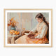 Victorian Woman Reading Fall Painting - Sage and Rose Prints