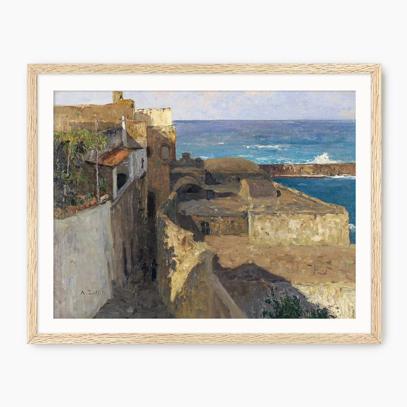 Coastal Mediterranean Village - Sage and Rose Prints