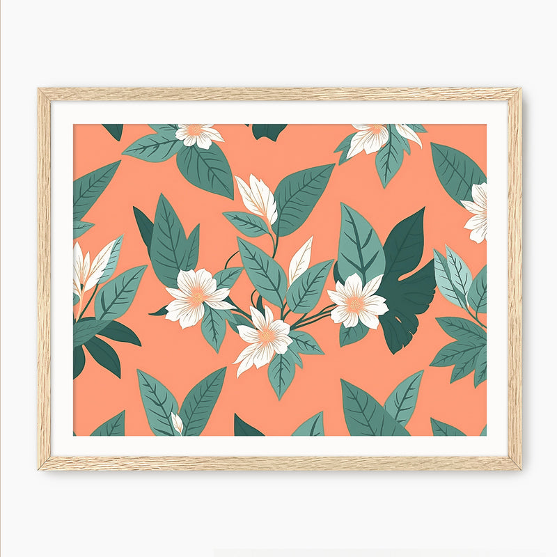 Vibrant Paradise Pattern - Sage and Rose Prints