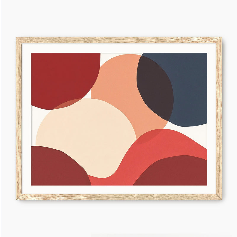 Deep Red Modern Art - Sage and Rose Prints