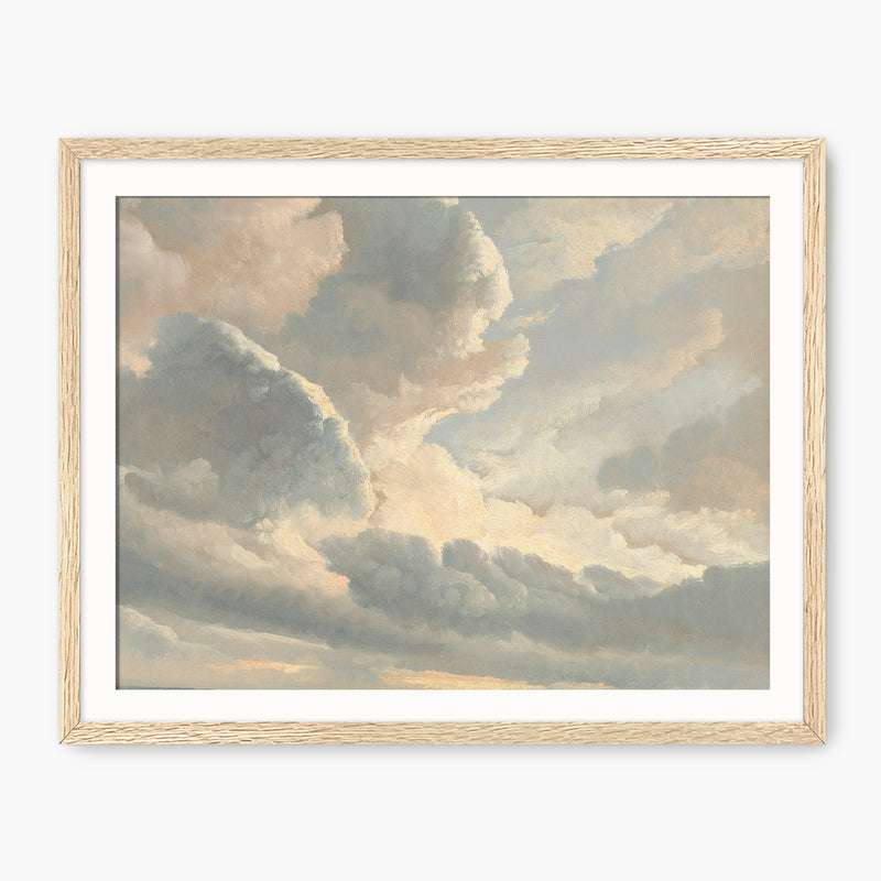 Muted Pink and Grey Clouds - Sage and Rose Prints