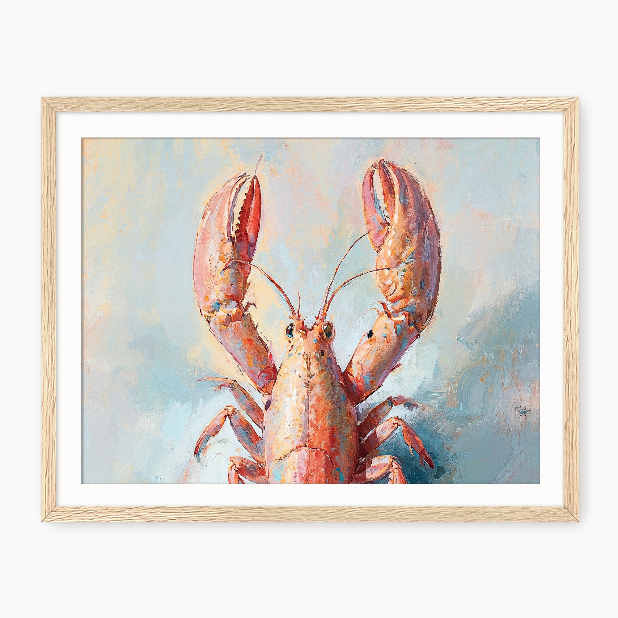 Lobster Impressionist Painting - Sage and Rose Prints