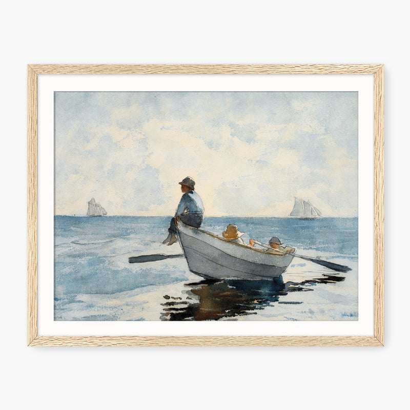 Meditative Ocean Scene No2 - Sage and Rose Prints