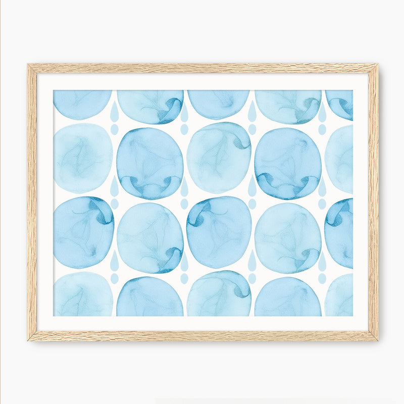 Organic Light Blue Print - Sage and Rose Prints