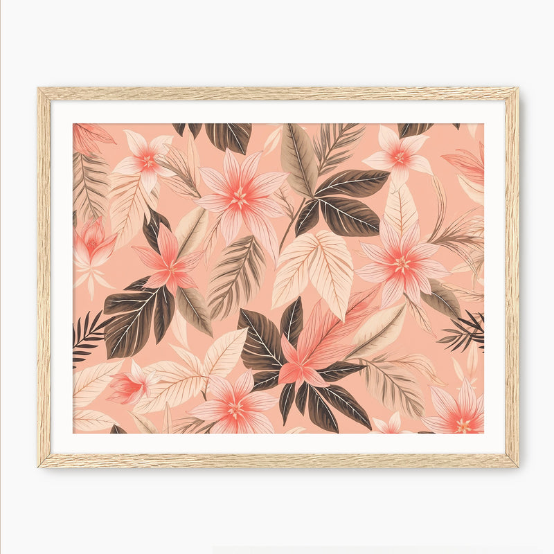 Soft Coral Maximalist Tropics - Sage and Rose Prints