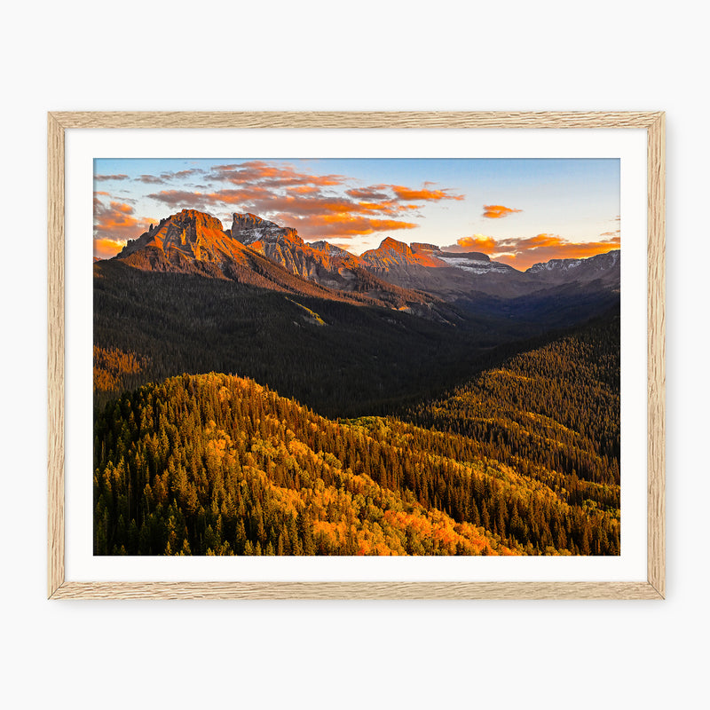 Vibrant Orange Mountain Photography - Sage and Rose Prints