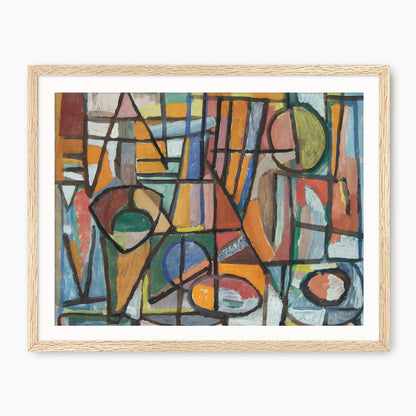 Bright Geometric Abstract Paint - Sage and Rose Prints