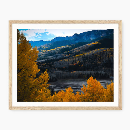 Burnt Orange and Royal Blue Colorado Mountain Photography