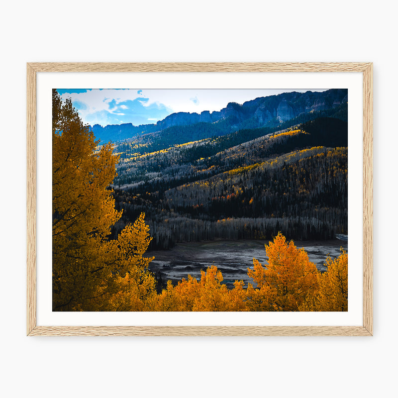 Burnt Orange and Royal Blue Colorado Mountain Photography - Sage and Rose Prints