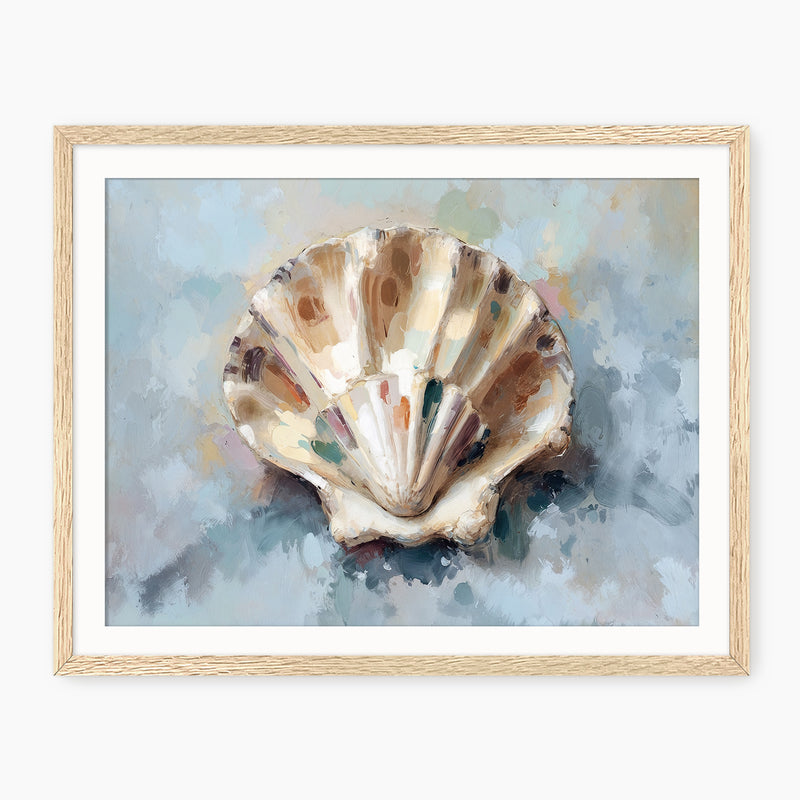 Scallop Seashell Beach Wall Art - Sage and Rose Prints