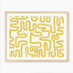 Yellow Organic Maze Print - Sage and Rose Prints