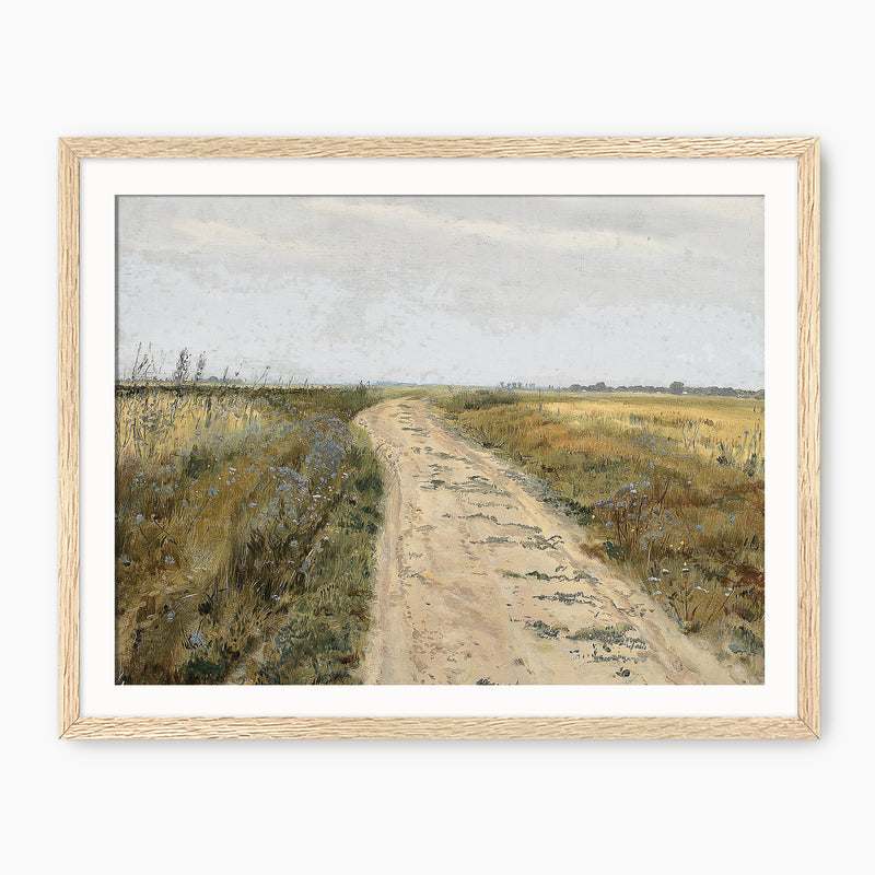 Impressionist Country Road - Sage and Rose Prints