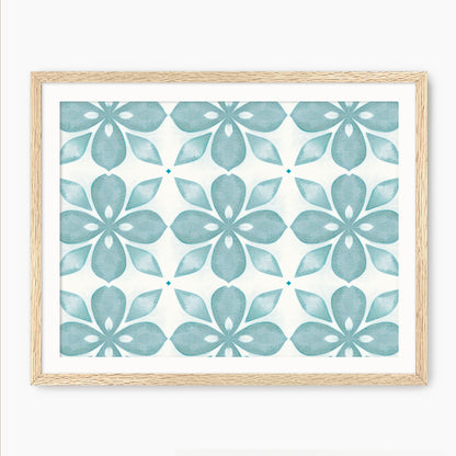 Eucalyptus Blue Tile Pattern - Sage and Rose Prints