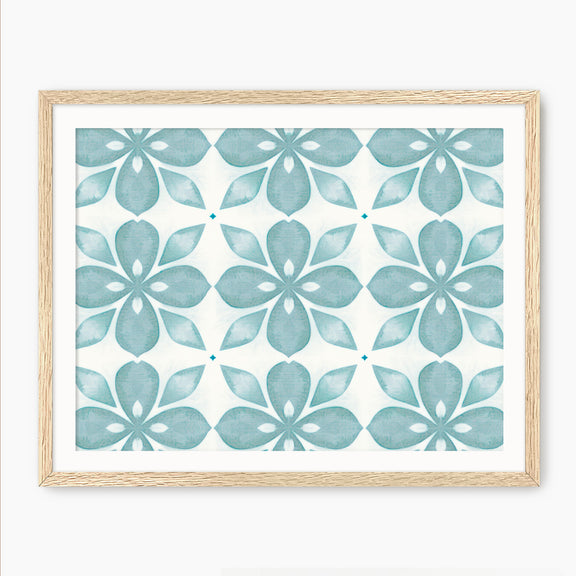 Eucalyptus Blue Tile Pattern - Sage and Rose Prints