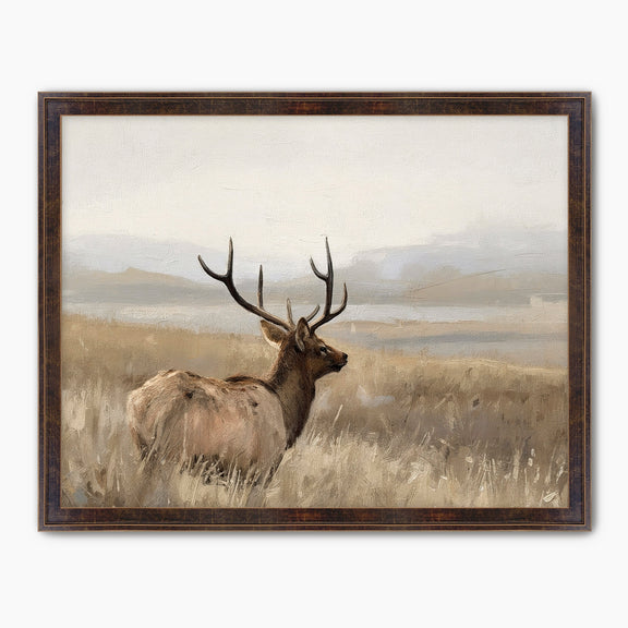 Deer in a Tall Grasses Painting Print - Sage and Rose Prints