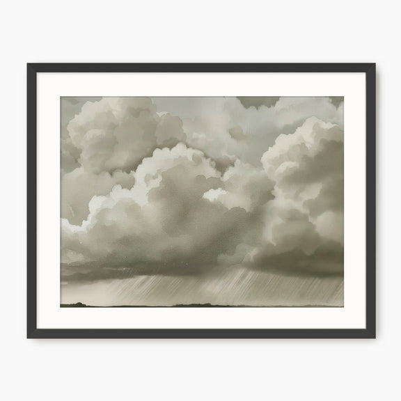 Rain Clouds on the Horizon Watercolor - Sage and Rose Prints