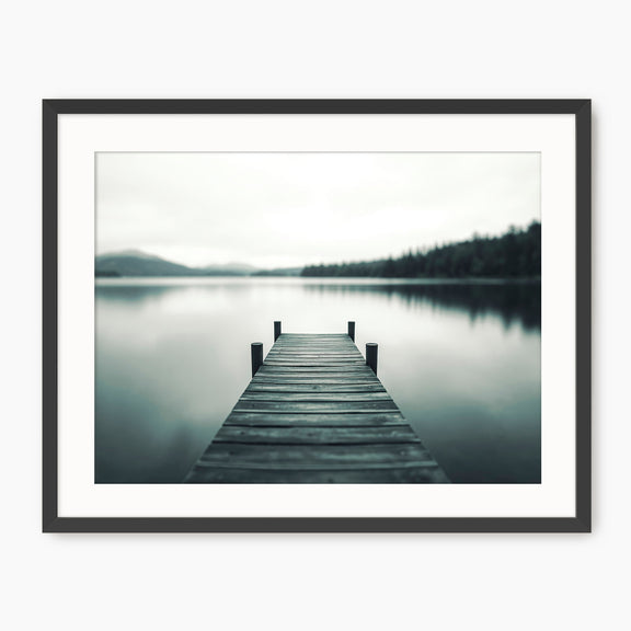 Mood Lake Black and White Photo - Sage and Rose Prints