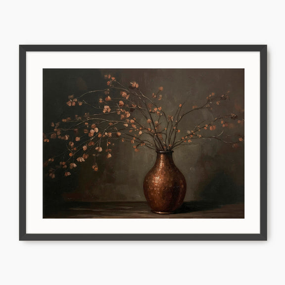 Moody Wabi Sabi Copper Vase - Sage and Rose Prints