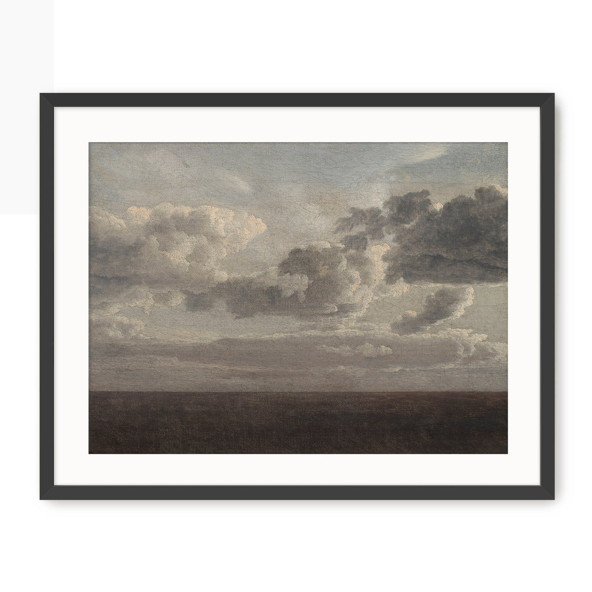 AK-49- Vintage Old Masters Cloudy Sky Landscape - Sage and Rose Prints