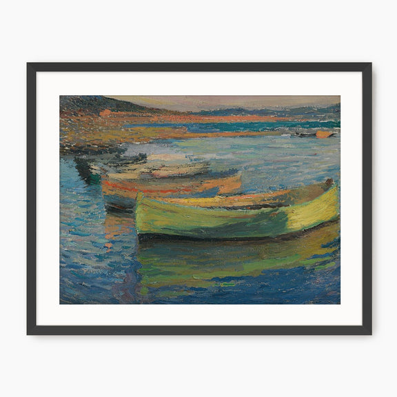 Impressionist Row Boats - Sage and Rose Prints