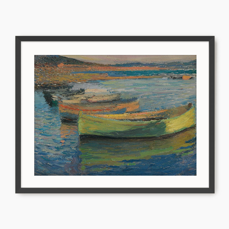 Impressionist Row Boats - Sage and Rose Prints