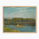 Vintage Lake Landscape Painting