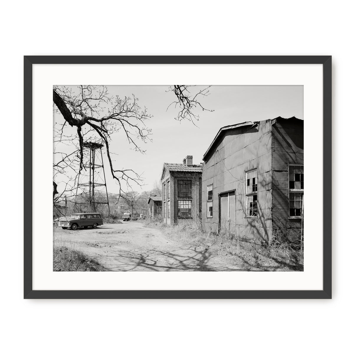 Historic Warehouse & Vintage Car Photo - Sage and Rose Prints