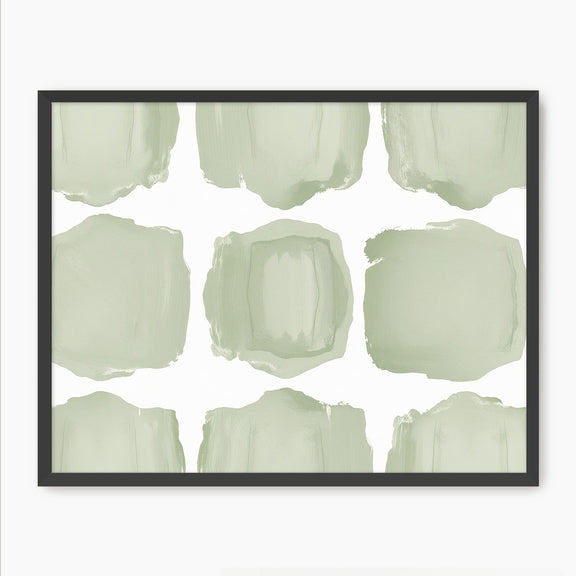 Misty Sage Pattern Art - Sage and Rose Prints