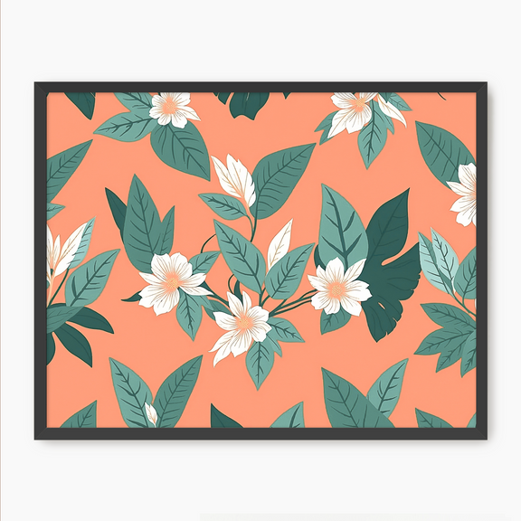 Vibrant Paradise Pattern - Sage and Rose Prints