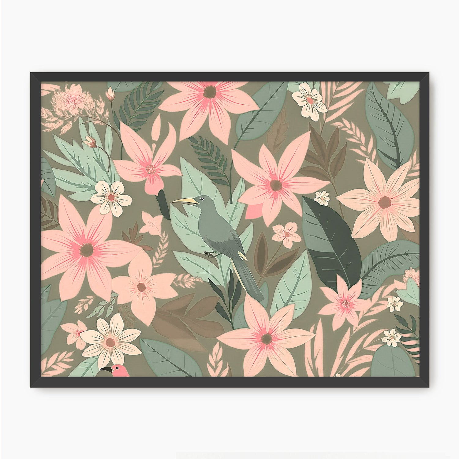 Birdsong Botanical Print - Sage and Rose Prints