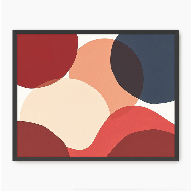 Deep Red Modern Art - Sage and Rose Prints