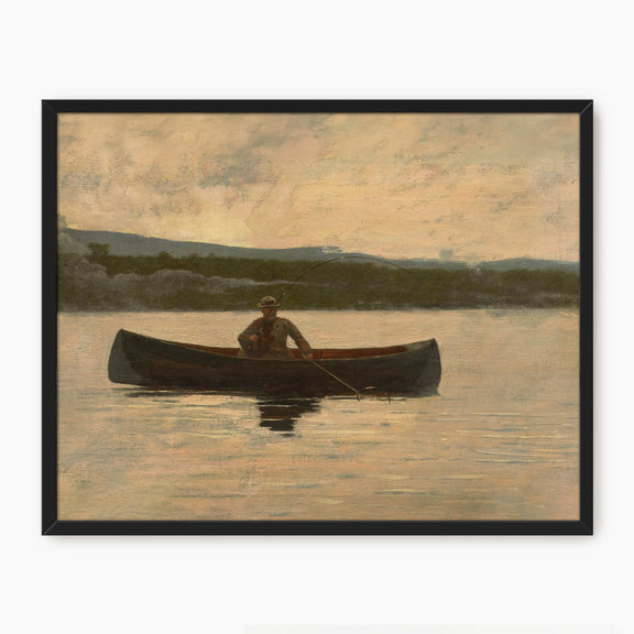 Playing a Fish - Winslow Homer Vintage Painting - Sage and Rose Prints