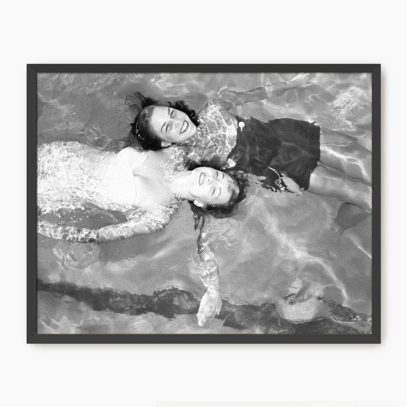 Women Swimming Vintage Photot No2 - Sage and Rose Prints