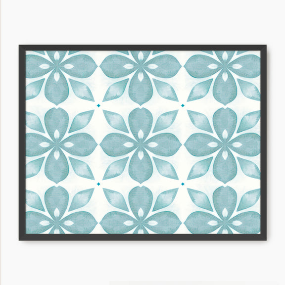 Eucalyptus Blue Tile Pattern - Sage and Rose Prints