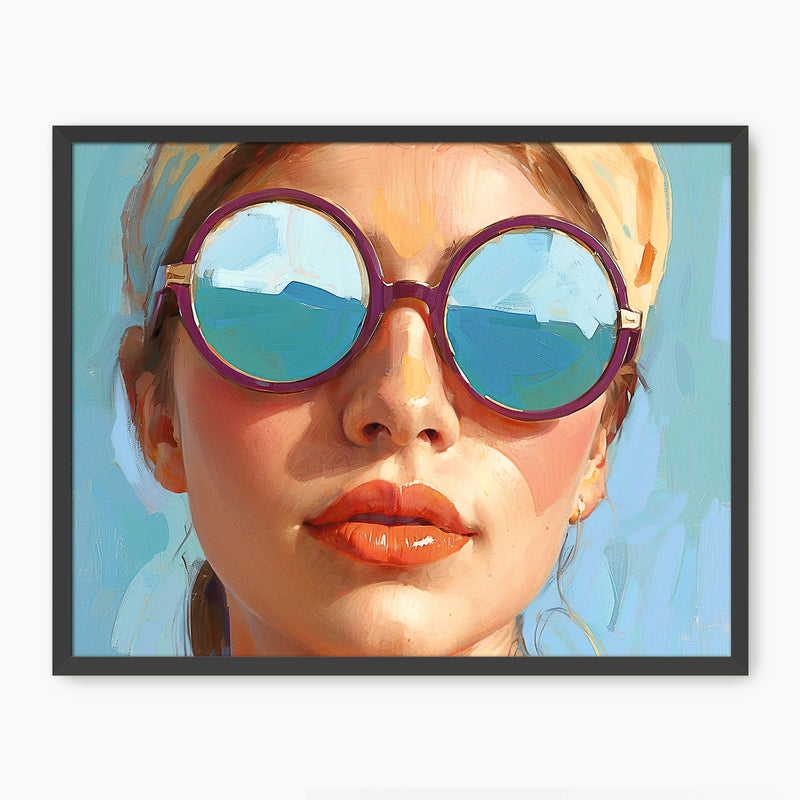 Retro Sunglasses Oil Painting Print - Sage and Rose Prints