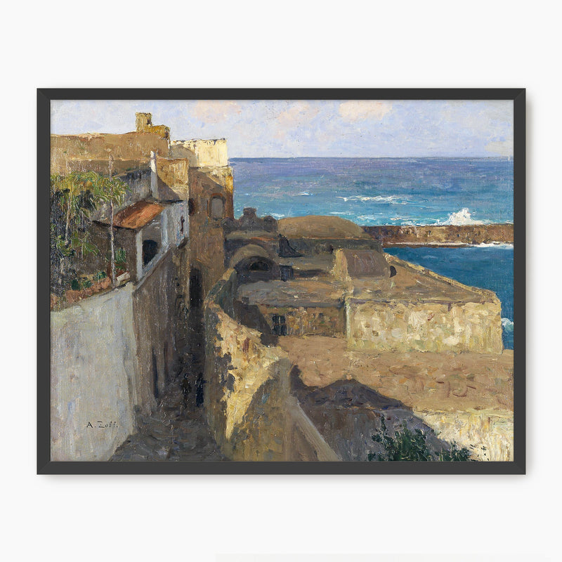 Coastal Mediterranean Village - Sage and Rose Prints