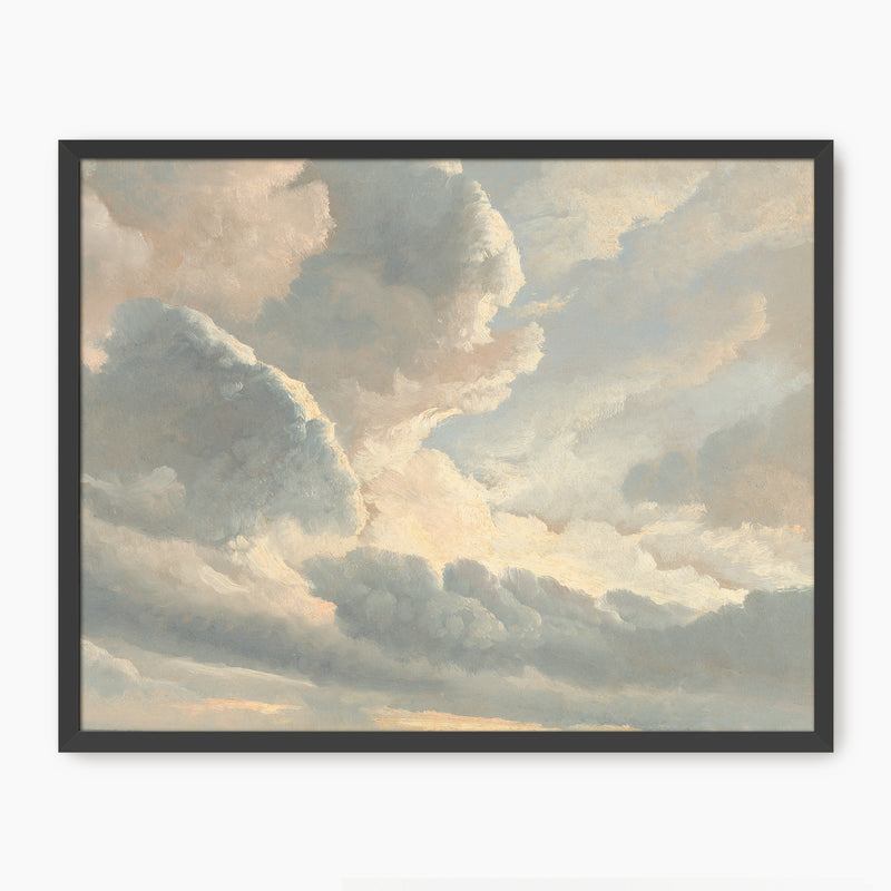 Muted Pink and Grey Clouds - Sage and Rose Prints