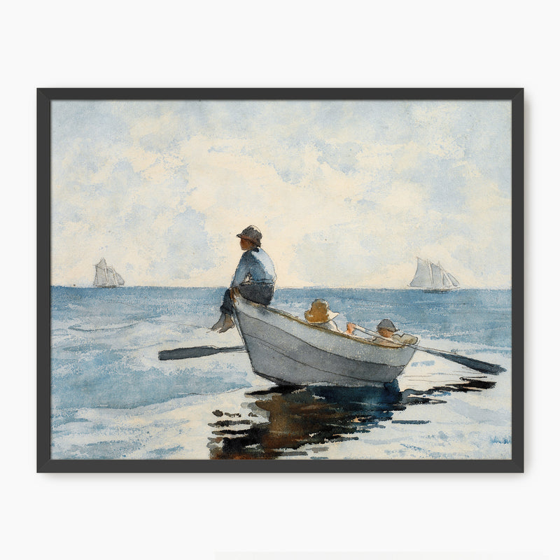 Meditative Ocean Scene No2 - Sage and Rose Prints