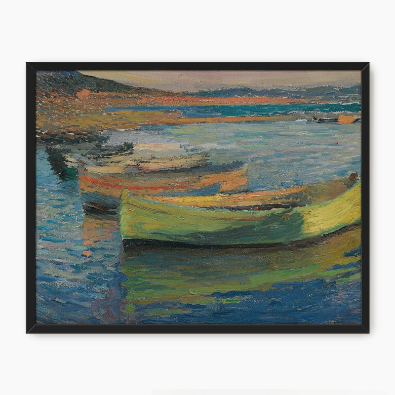 Impressionist Row Boats - Sage and Rose Prints