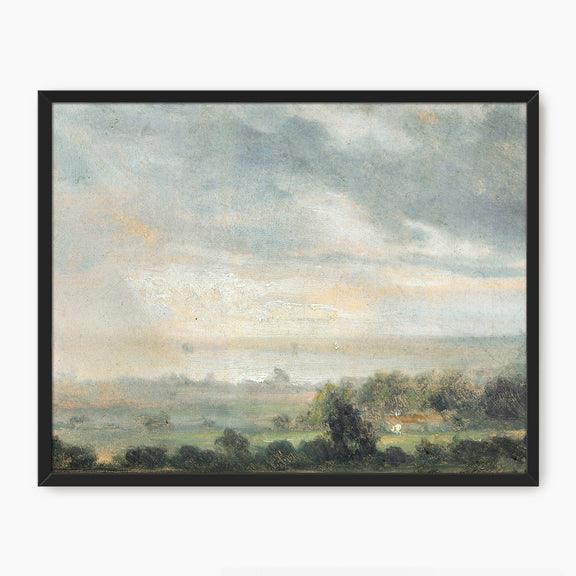 Vintage Old Masters Sky Painting - Sage and Rose Prints