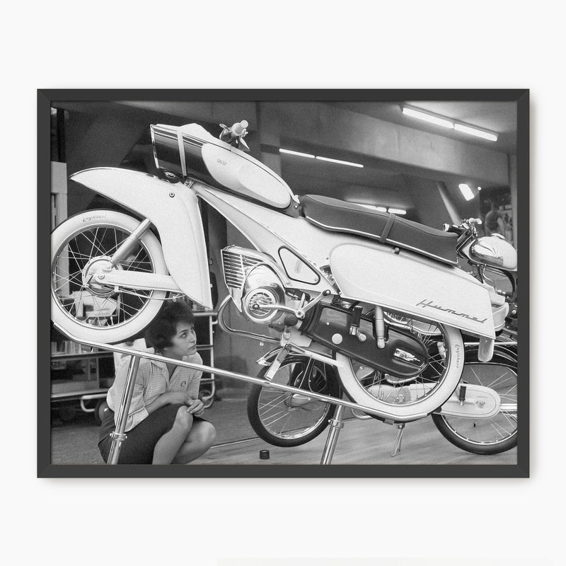 Classic Motorcycle Monochrome Photo - Sage and Rose Prints