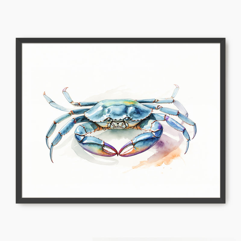 Blue Crab Watercolor Print - Sage and Rose Prints