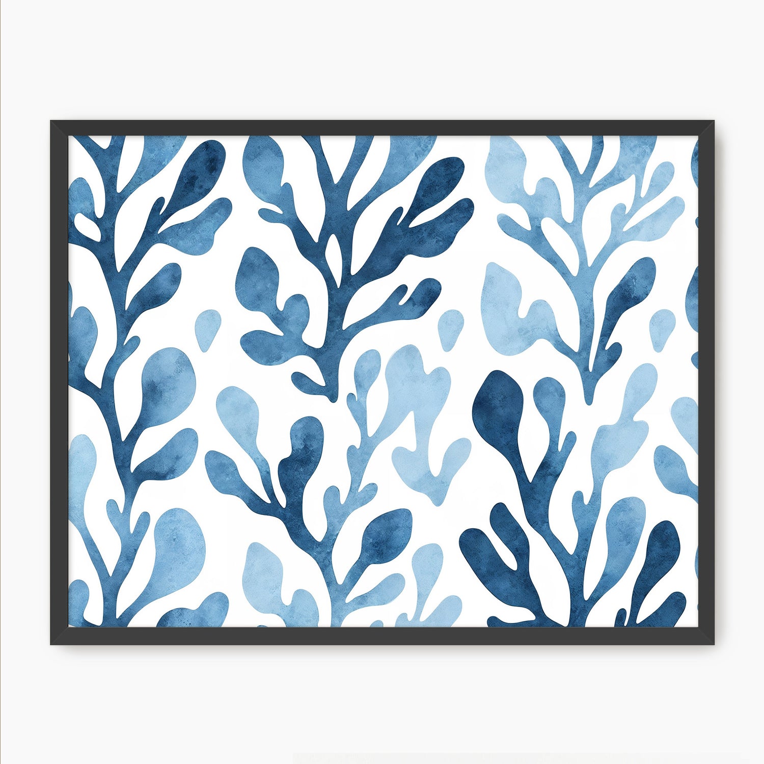 Coastal Blue Seaweed Motif - Sage and Rose Prints