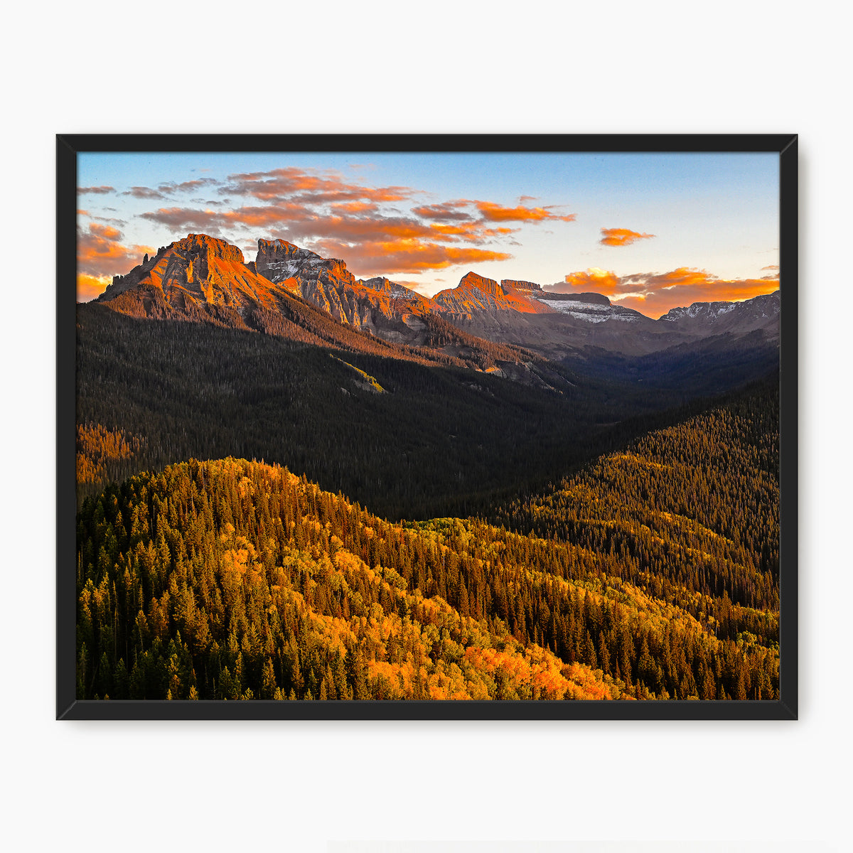 Vibrant Orange Mountain Photography